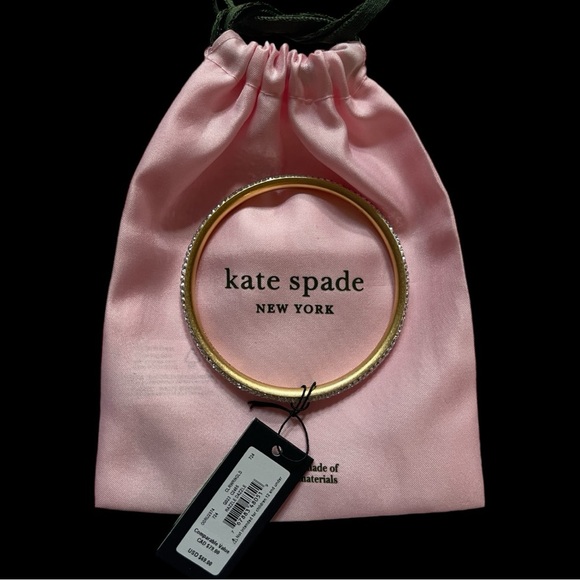 NWT Kate Spade ♠️ New York Razzle Dazzle Gold Bangle Bracelet. One Size. - Picture 8 of 12